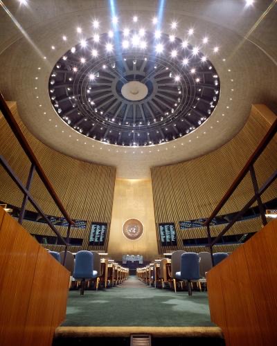 The United Nations General Assembly hall